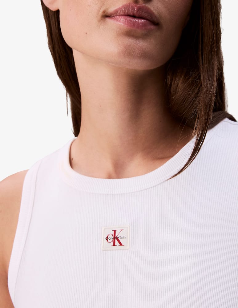 Calvin Klein Jeans Woven cotton rib top - picture 4 Calvin Klein Jeans Woven cotton rib top - picture 4