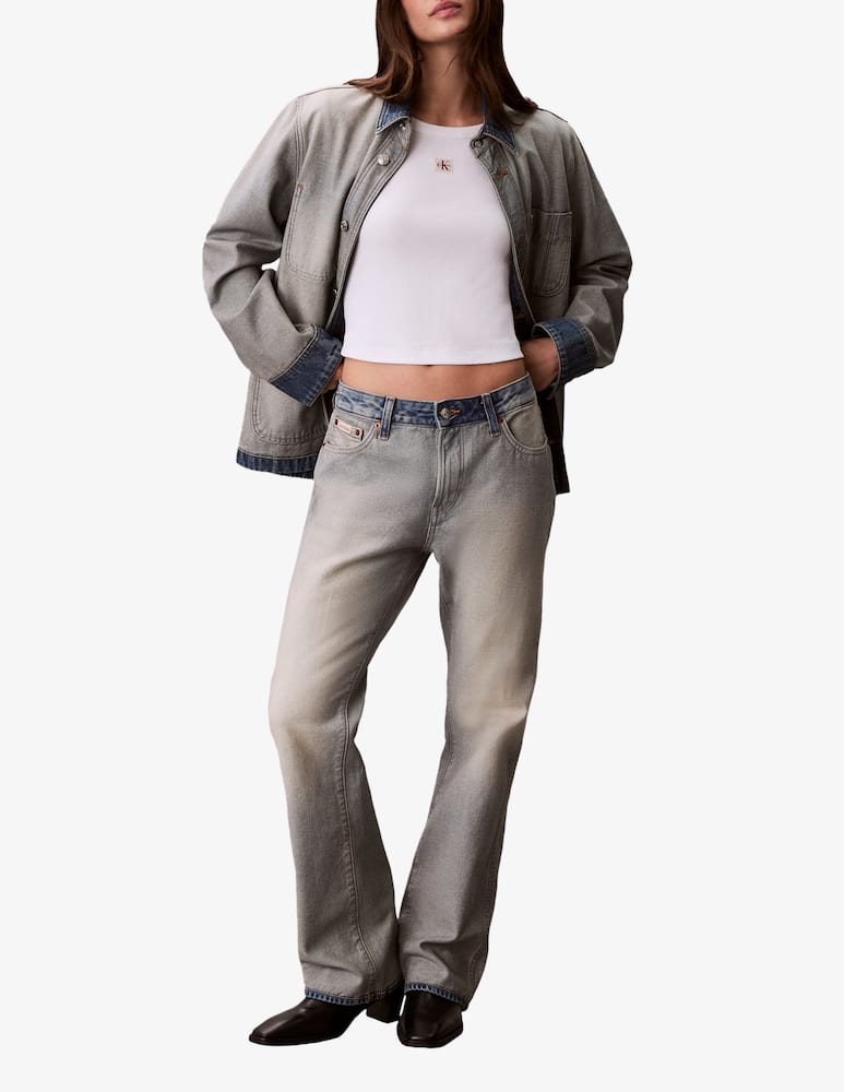 rinascente Calvin Klein Jeans Woven label ribbed tee