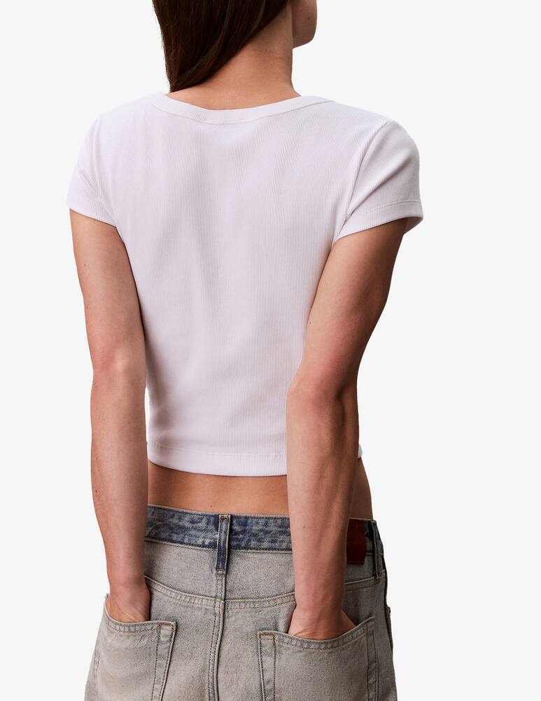 rinascente Calvin Klein Jeans Woven label ribbed tee