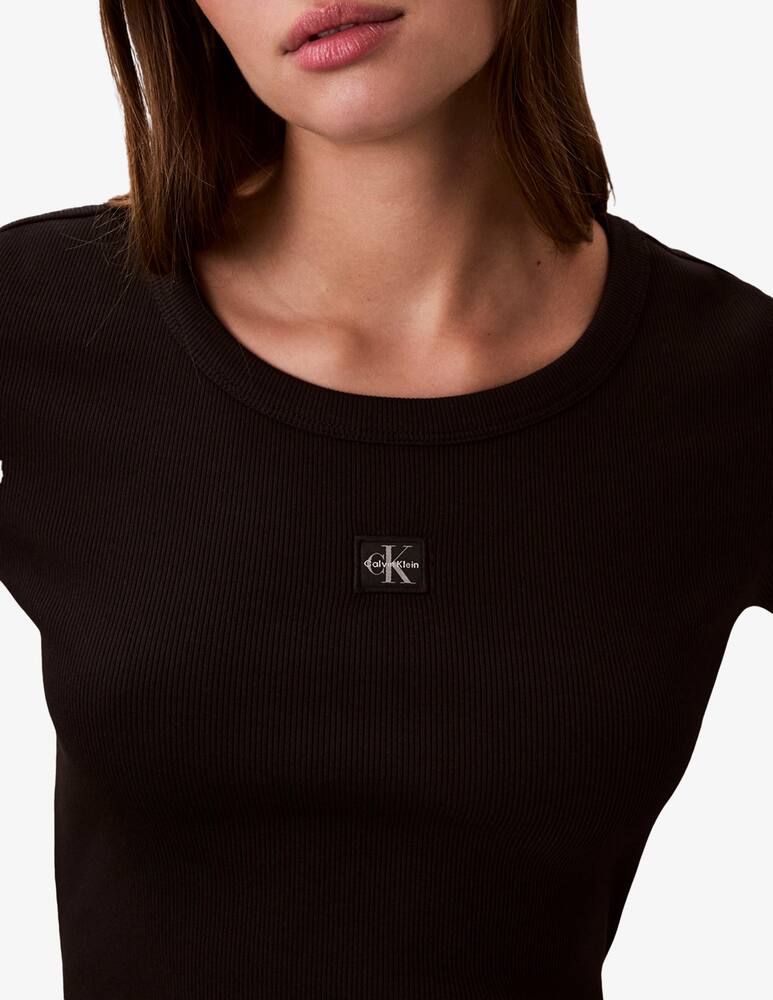 rinascente Calvin Klein Jeans Woven label rib t-shirt