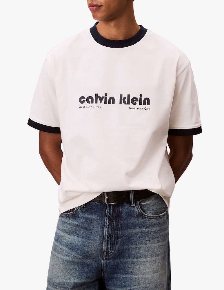 rinascente Calvin Klein Jeans T-shirt retro logo preppy
