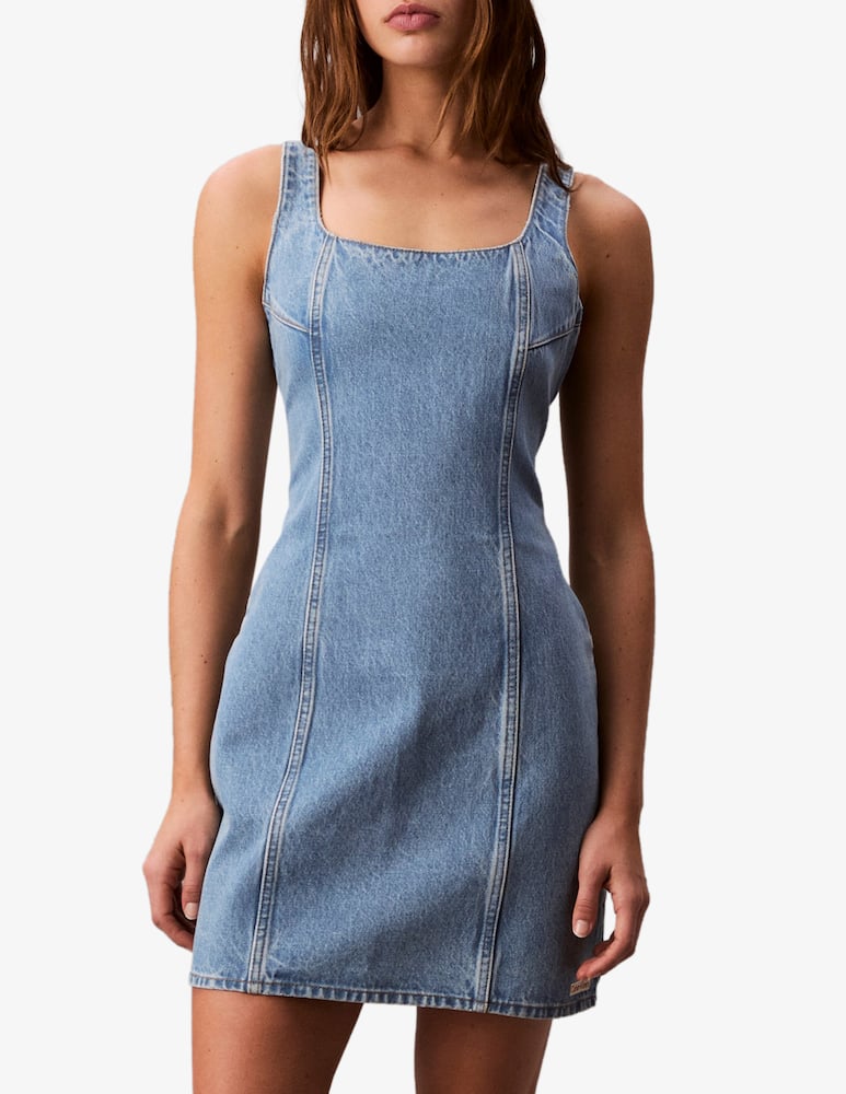 rinascente Calvin Klein Jeans Denim scoop neck dress