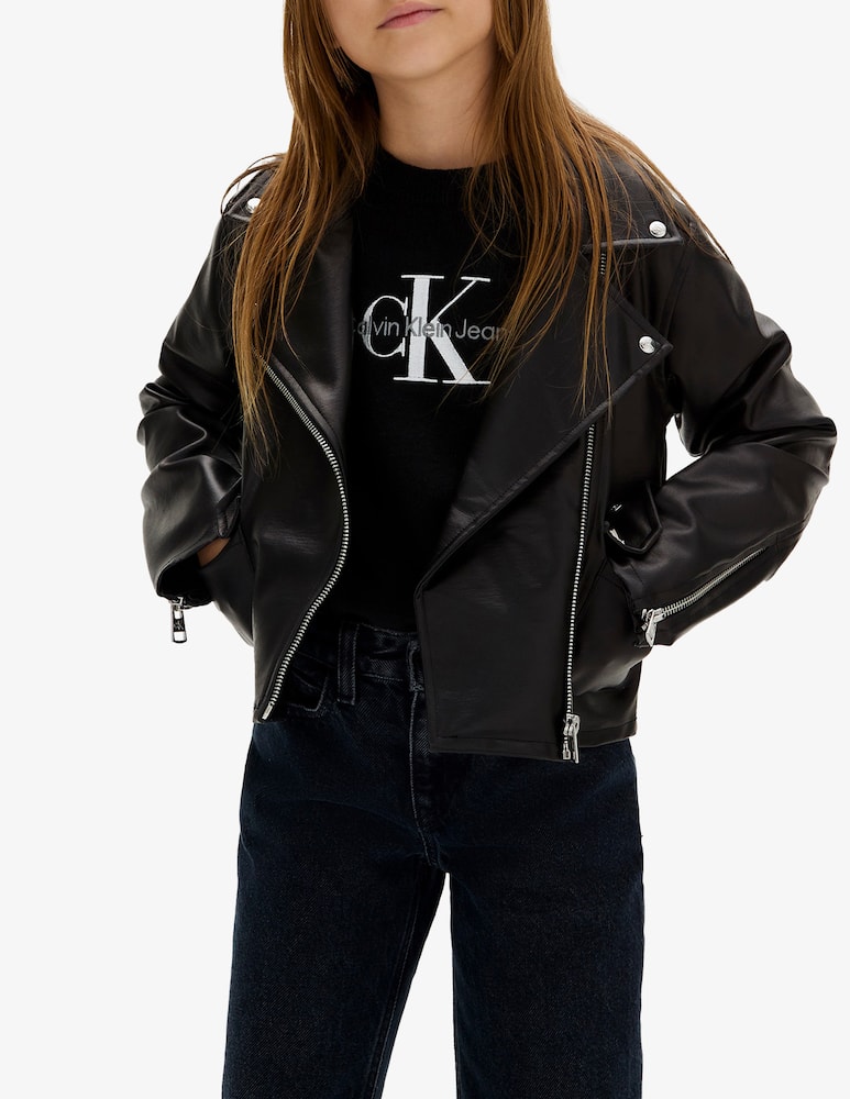 rinascente Calvin Klein Faux leather biker jacket