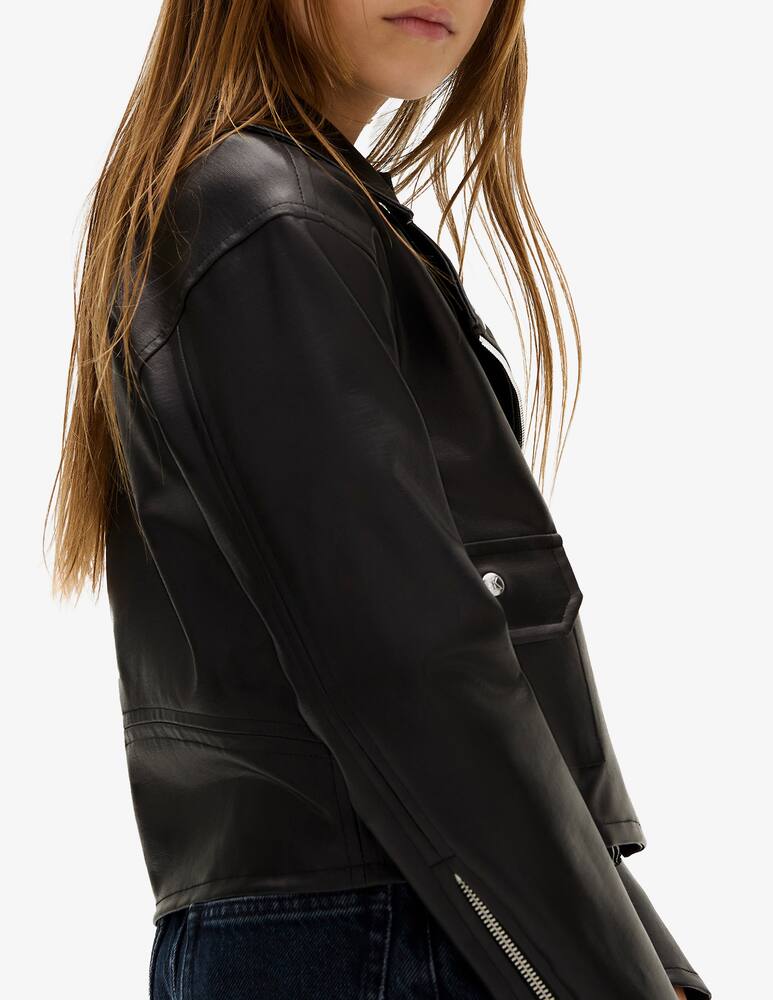 rinascente Calvin Klein Faux leather biker jacket
