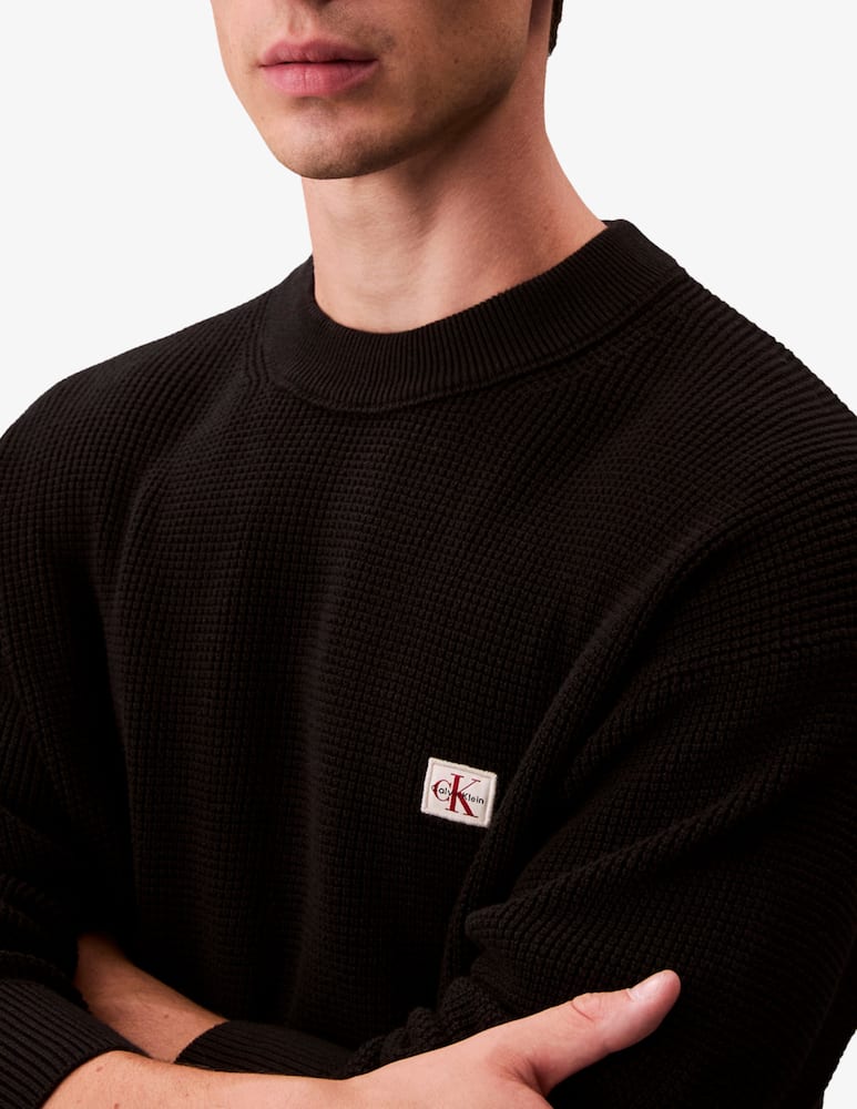 rinascente Calvin Klein Jeans Maglia cotone waffle con loghino