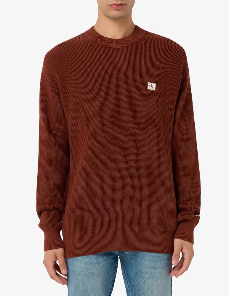 Calvin Klein Jeans Maglione girocollo waffle - immagine 1 Calvin Klein Jeans Maglione girocollo waffle - immagine 1