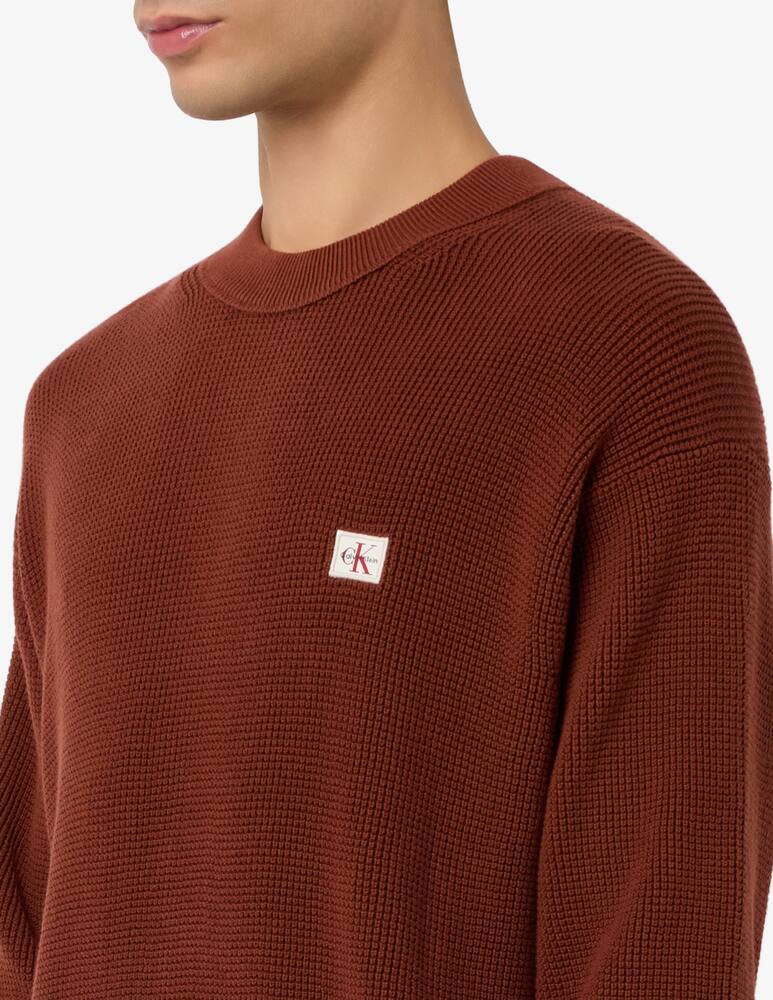 Calvin Klein Jeans Maglione girocollo waffle - immagine 4 Calvin Klein Jeans Maglione girocollo waffle - immagine 4