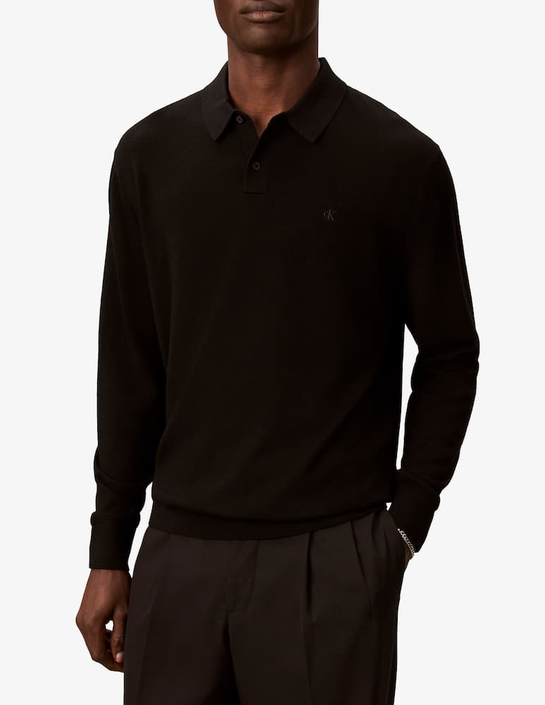 rinascente Calvin Klein Polo a maniche lunghe in lana merino