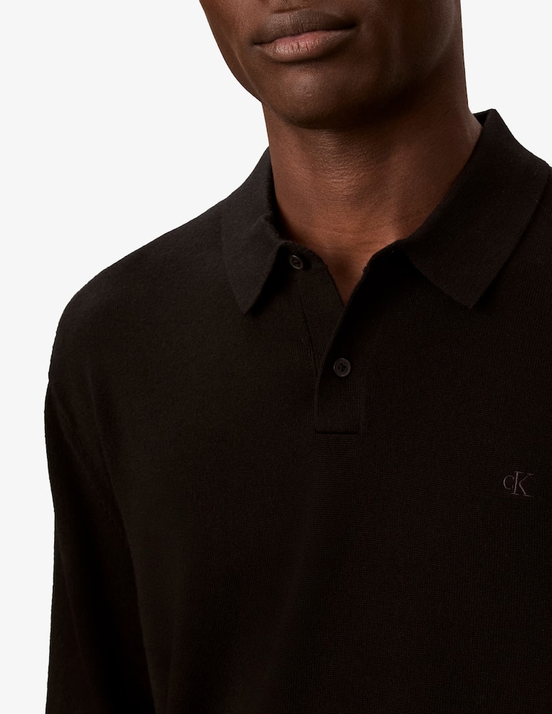 rinascente Calvin Klein Polo a maniche lunghe in lana merino