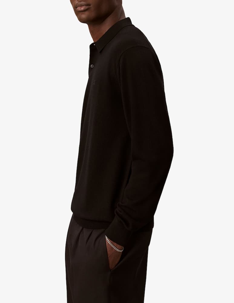 rinascente Calvin Klein Polo a maniche lunghe in lana merino
