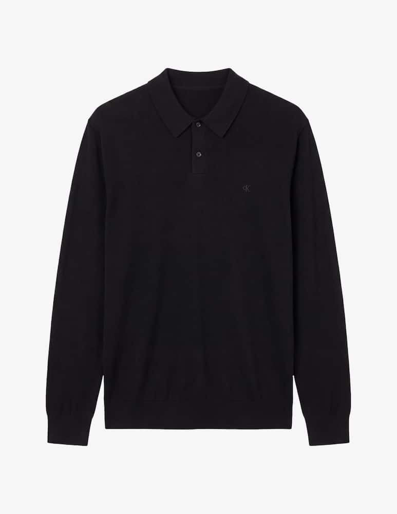 rinascente Calvin Klein Polo a maniche lunghe in lana merino