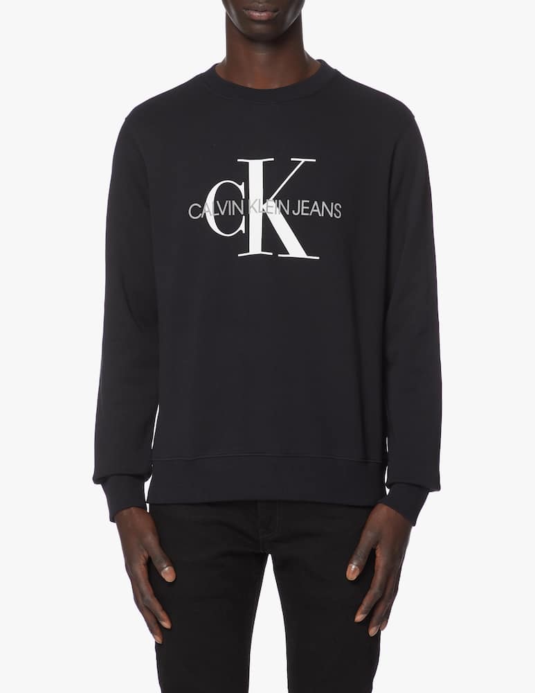 rinascente Calvin Klein Jeans Felpa girocollo iconic monogram - nero
