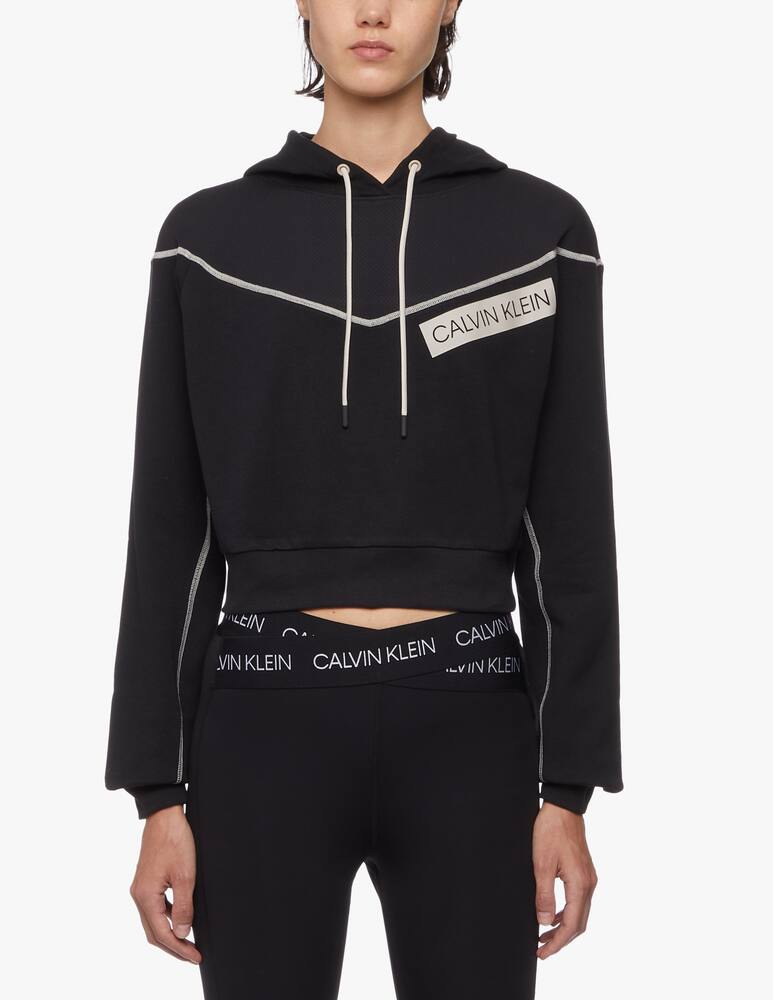 rinascente Calvin Klein Performance Felpa crop in cotone
