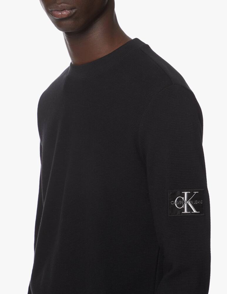 rinascente Calvin Klein Jeans Maglietta manica lunga monogram badge waffle 