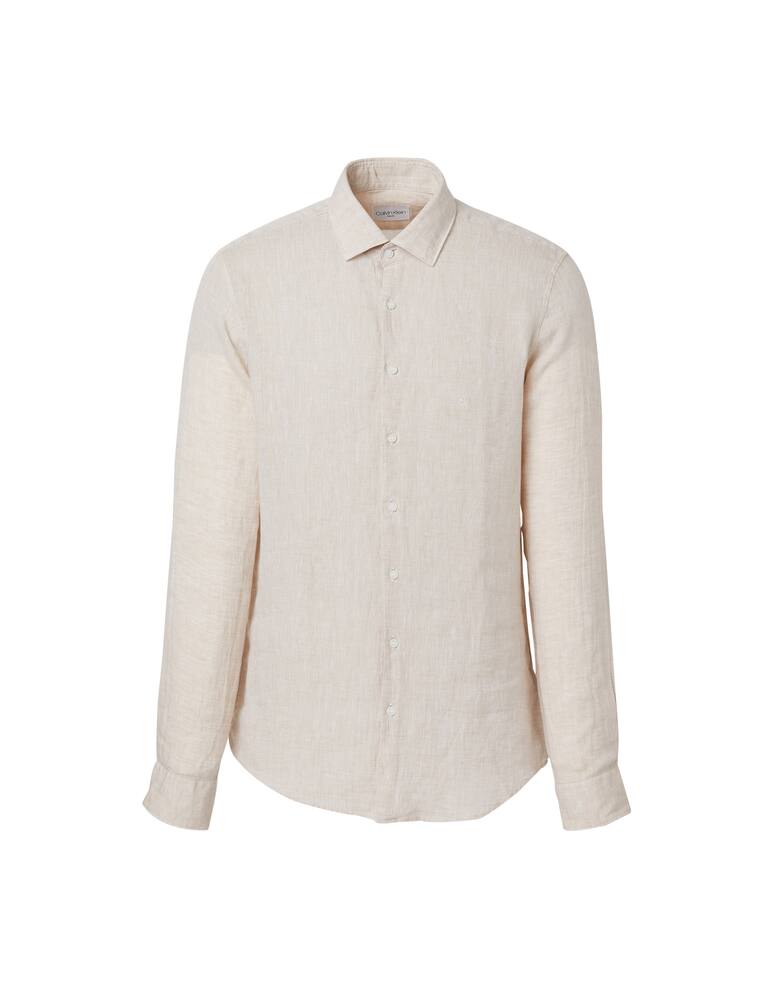 rinascente Calvin Klein Solid slim fit linen shirt