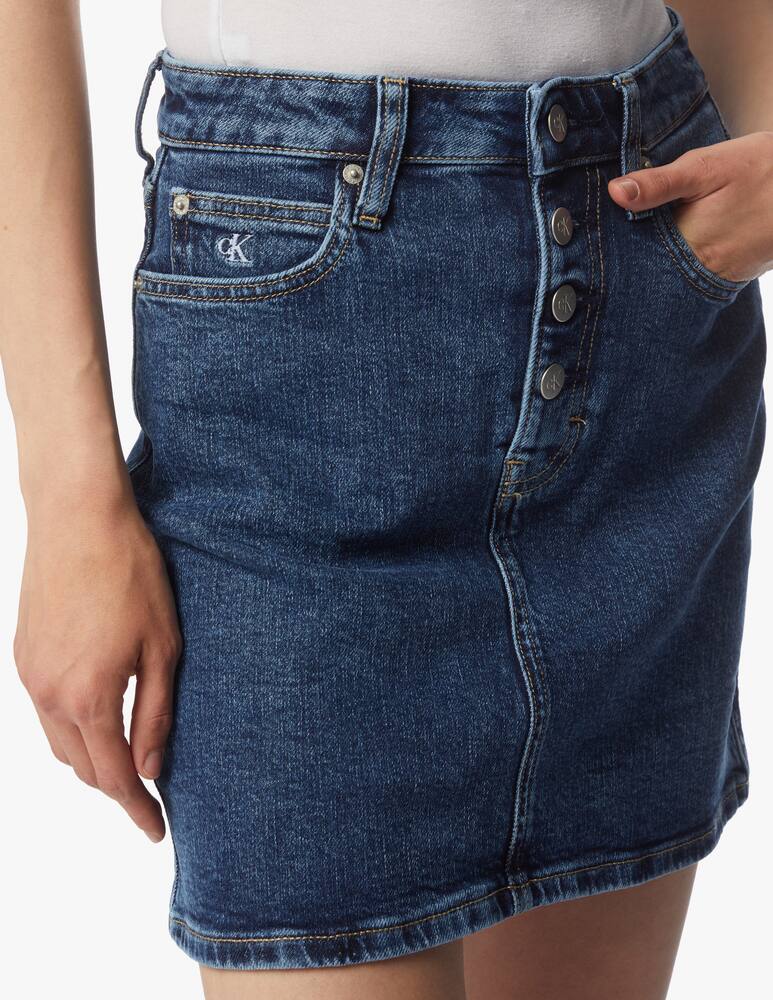 rinascente Calvin Klein Jeans Minigonna a vita alta di jeans