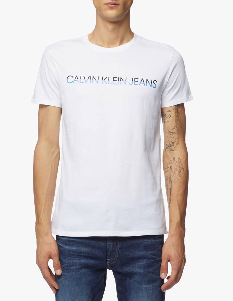 rinascente Calvin Klein Jeans Bicolor logo institutional t-shirt