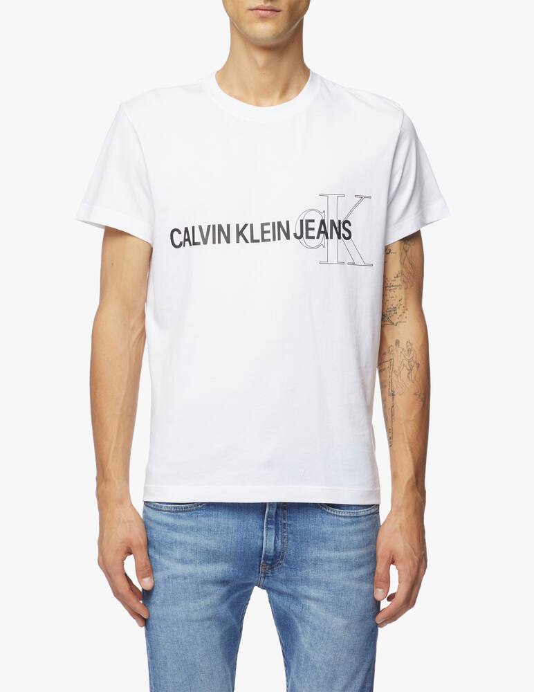 rinascente Calvin Klein Jeans Large lettering monogram t-shirt