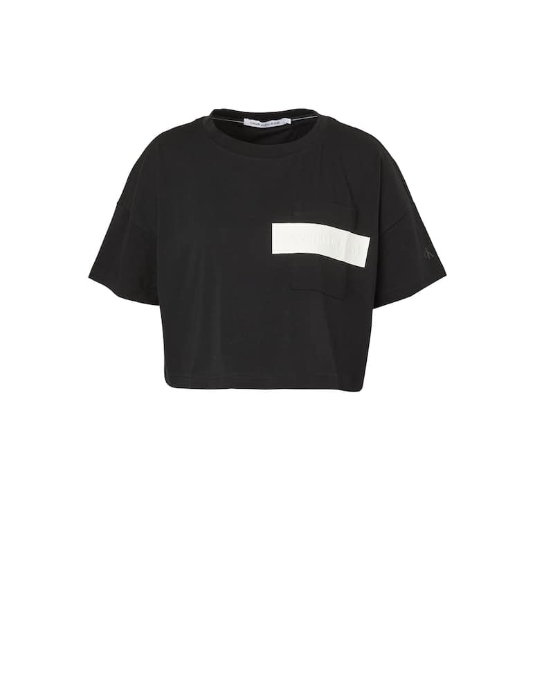 rinascente Calvin Klein Jeans Cotton crop t-shirt with logo