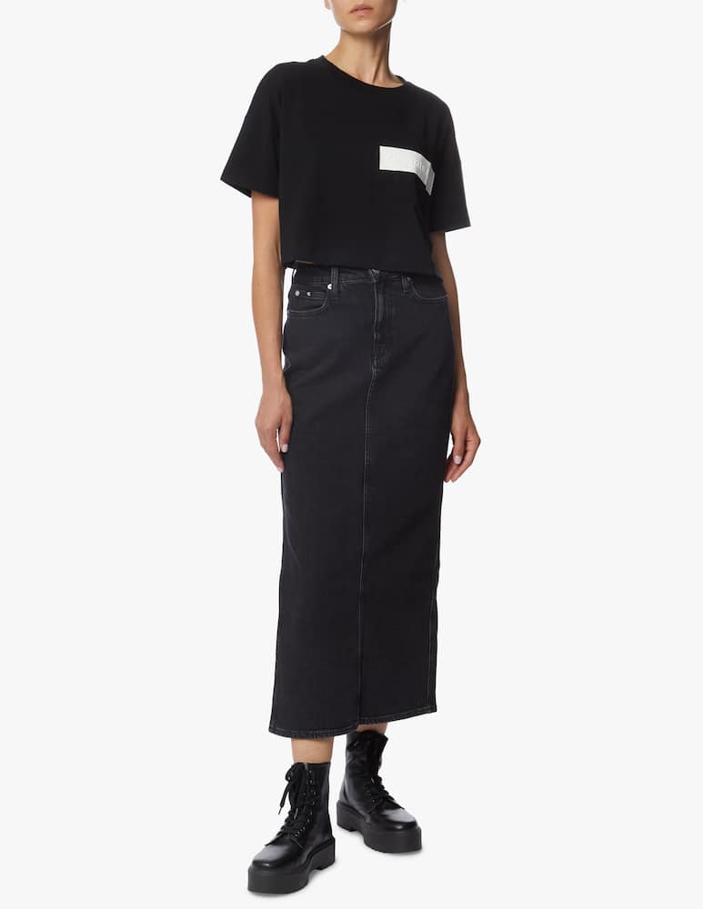 rinascente Calvin Klein Jeans Cotton crop t-shirt with logo