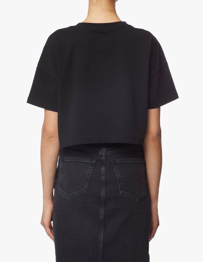 rinascente Calvin Klein Jeans Cotton crop t-shirt with logo