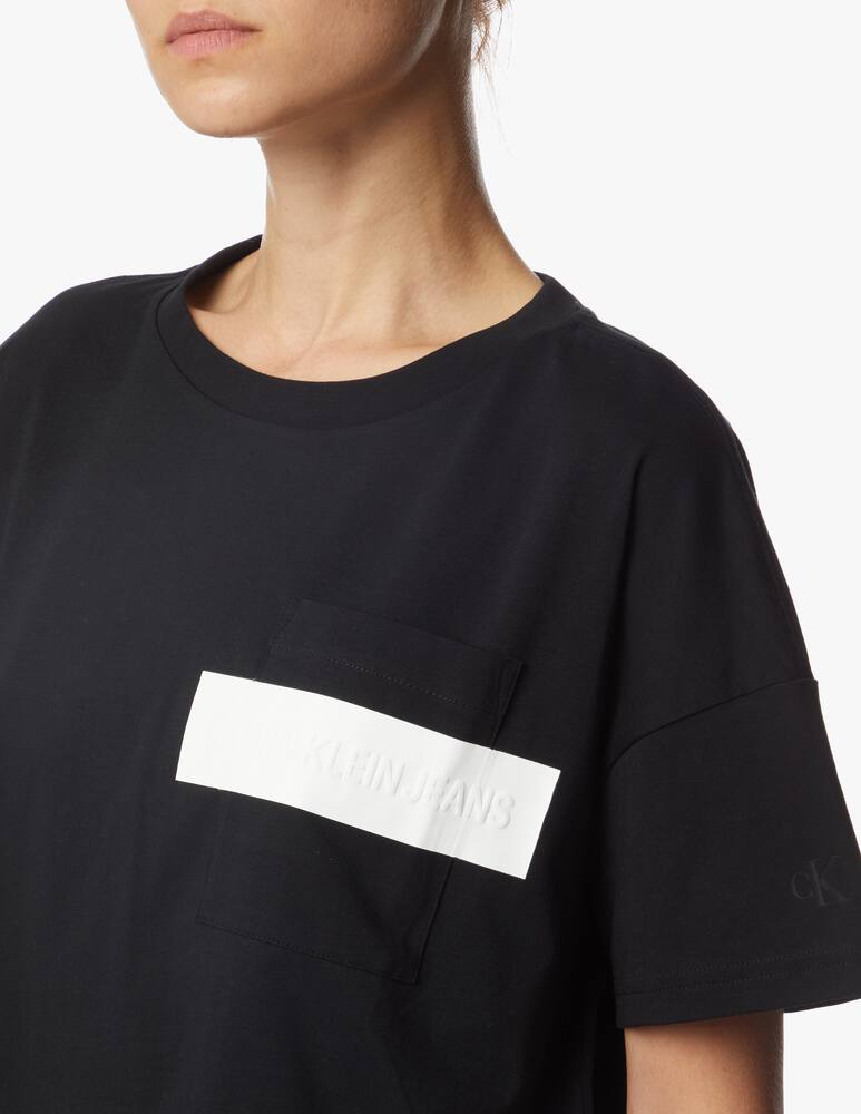 rinascente Calvin Klein Jeans Cotton crop t-shirt with logo