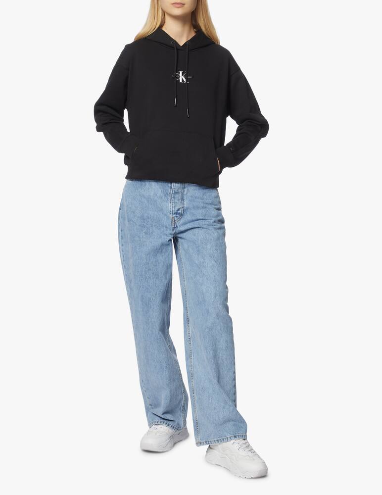 rinascente Calvin Klein Jeans Felpa crop con cappuccio in cotone 