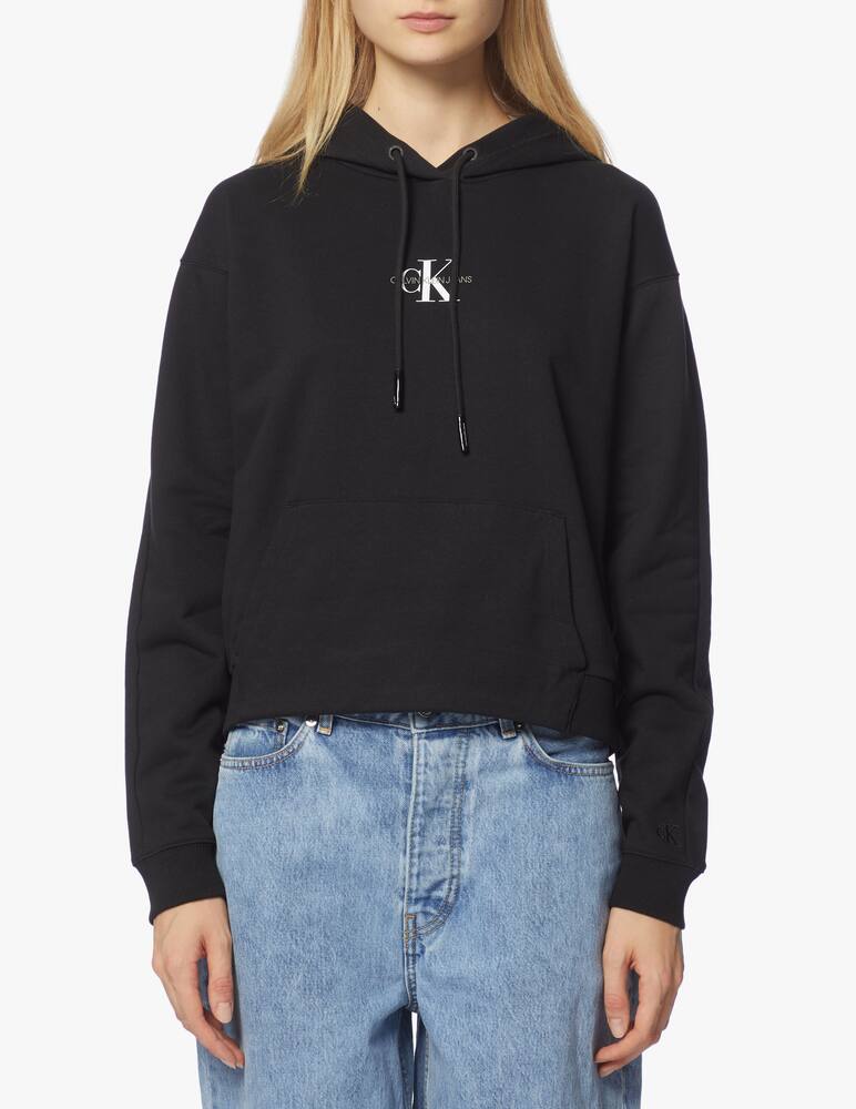 rinascente Calvin Klein Jeans Felpa crop con cappuccio in cotone 