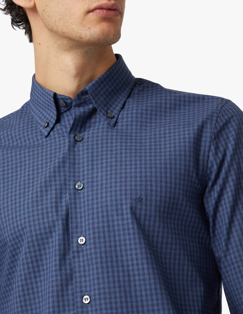 rinascente Calvin Klein Slim flannel small check shirt