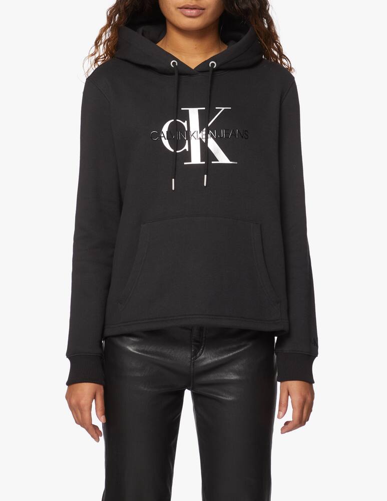 rinascente Calvin Klein Jeans Cotton hoodie with glossy monogram