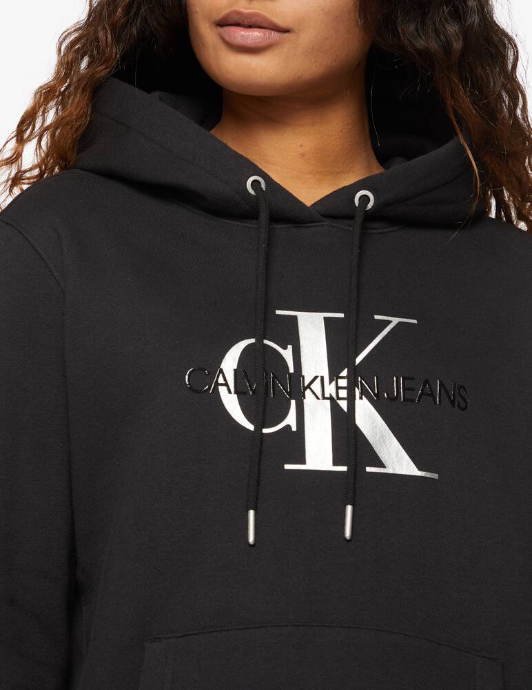 rinascente Calvin Klein Jeans Cotton hoodie with glossy monogram