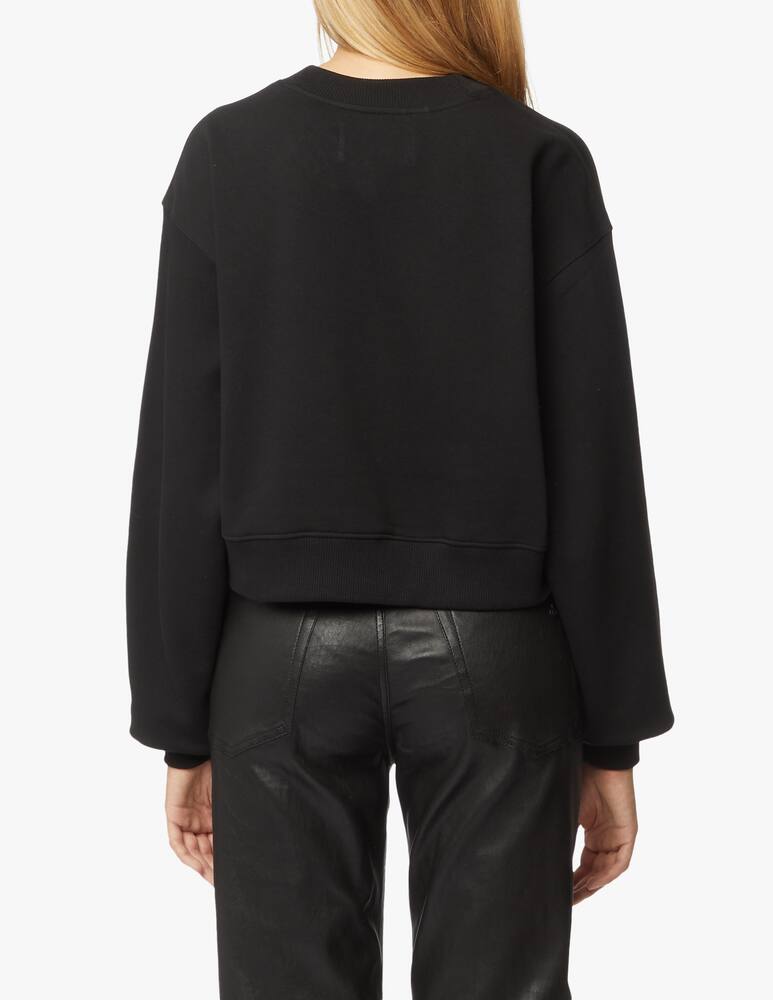 rinascente Calvin Klein Jeans Cotton crop sweatshirt with vertical monogram