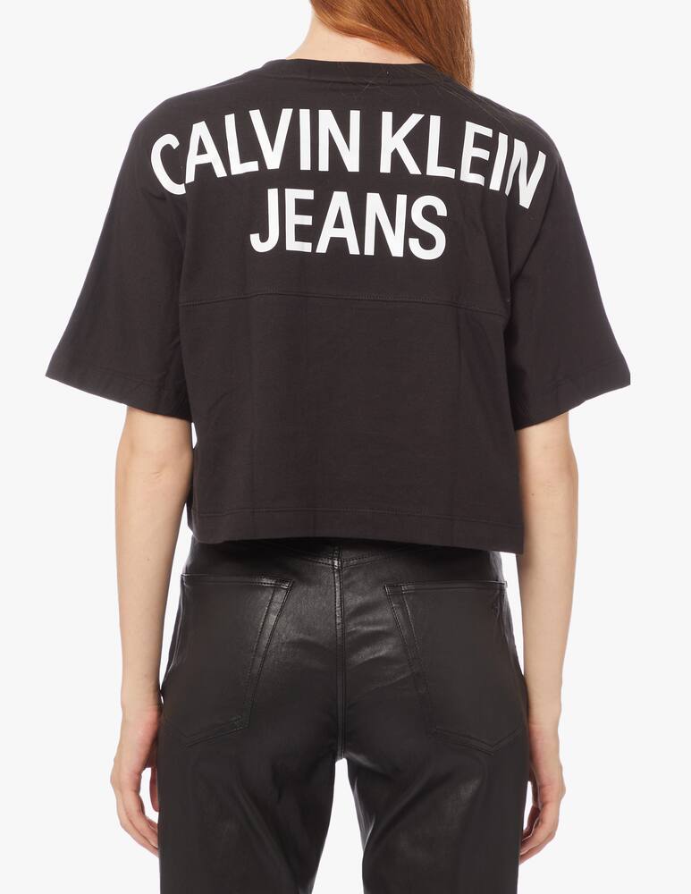 rinascente Calvin Klein Jeans T-shirt in cotone con logo sul retro