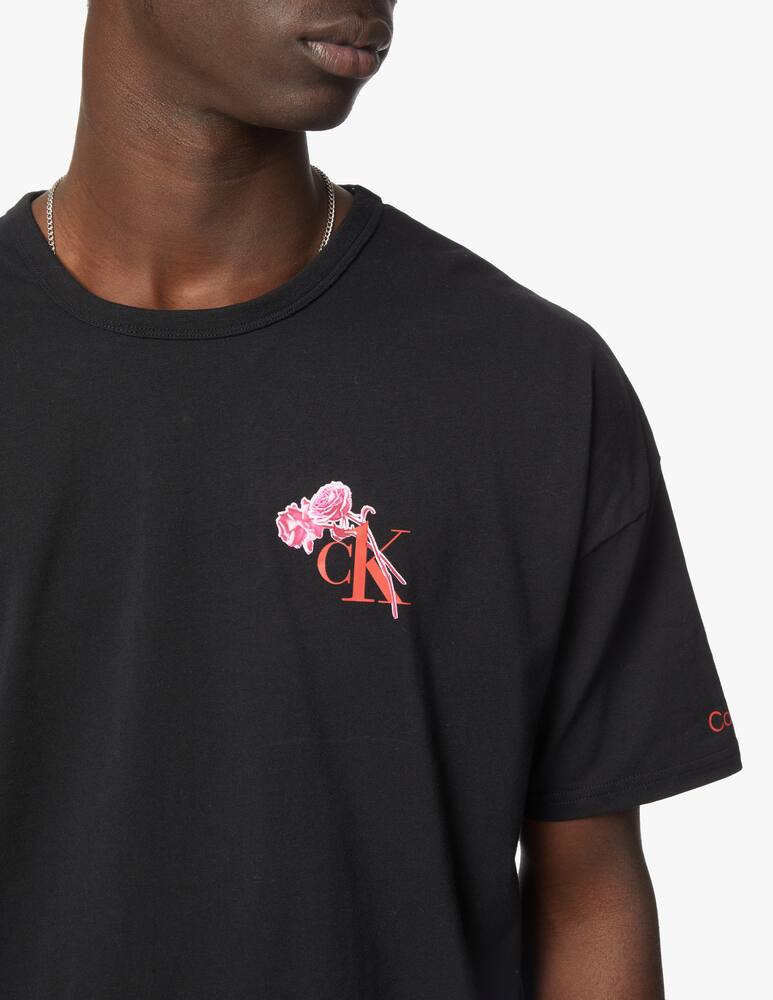 rinascente Calvin Klein Maglietta manica corta ck1 glitter - nero