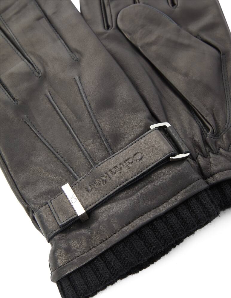 rinascente Calvin Klein Leather rivet gloves - Black