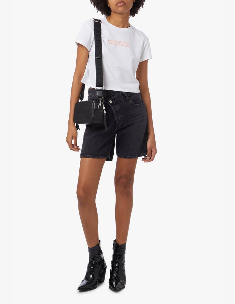 rinascente Calvin Klein Performance Cotton blend cropped t-shirt - white