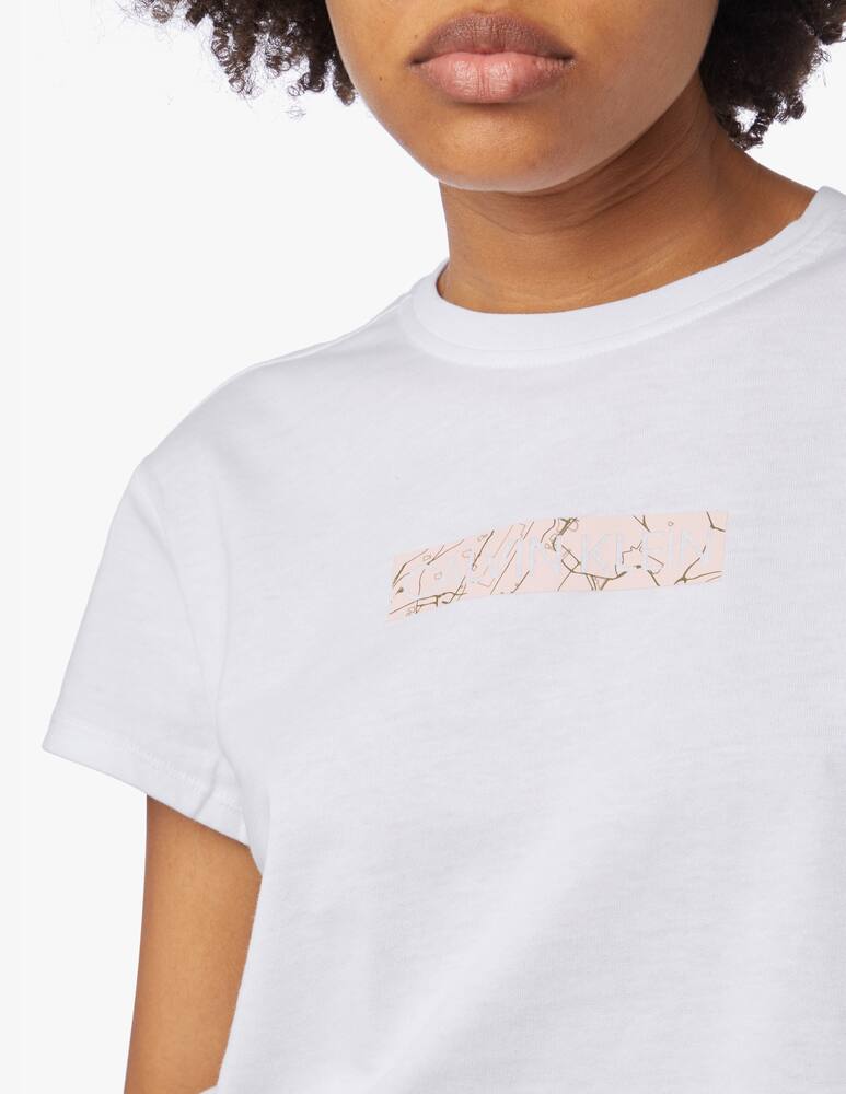 rinascente Calvin Klein Performance Cotton blend cropped t-shirt - white