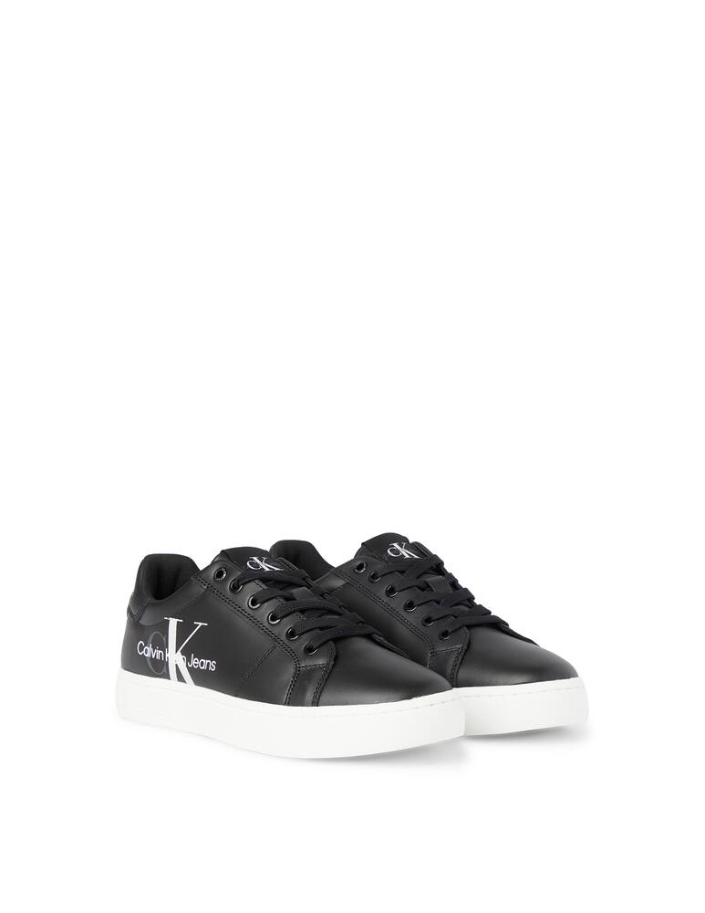 rinascente Calvin Klein Cupsole lace up f cass printed logo sneakers - black
