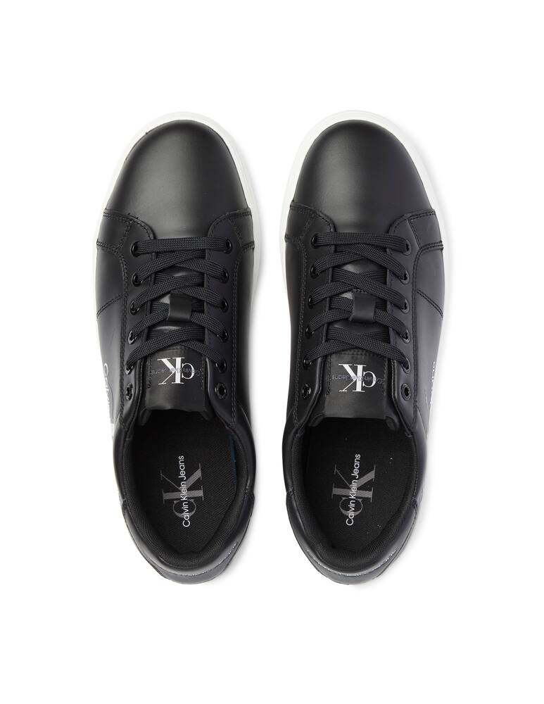 rinascente Calvin Klein Cupsole lace up f cass printed logo sneakers - black