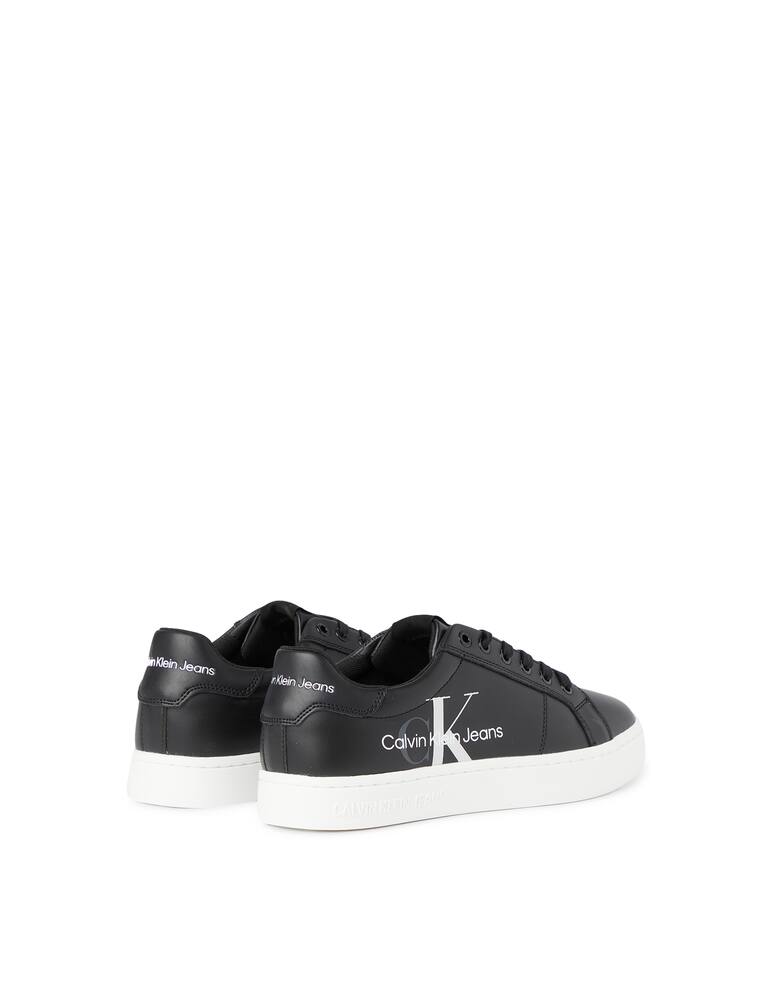 rinascente Calvin Klein Cupsole lace up f cass printed logo sneakers - black