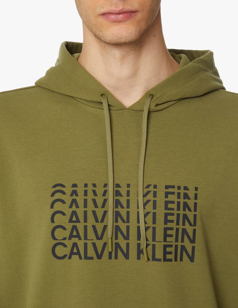 rinascente Calvin Klein Felpa con cappuccio essential logo - oliva