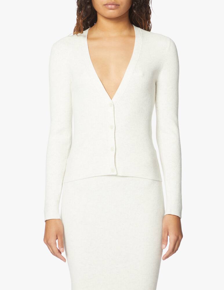 Calvin Klein Cardigan slim a costine - beige - immagine 1 Calvin Klein Cardigan slim a costine - beige - immagine 1