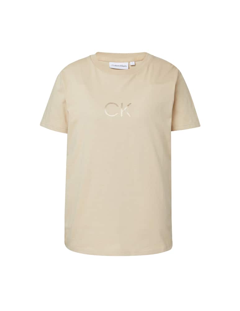 rinascente Calvin Klein Cotton t-shirt with logo - beige