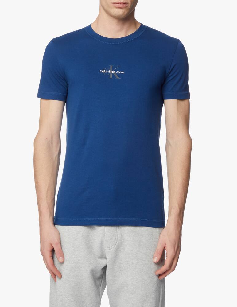 rinascente Calvin Klein Jeans Lettering monogram t-shirt - blue