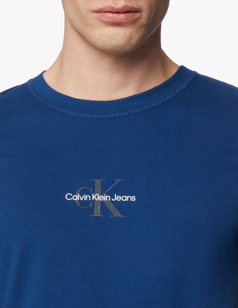 rinascente Calvin Klein Jeans Lettering monogram t-shirt - blue