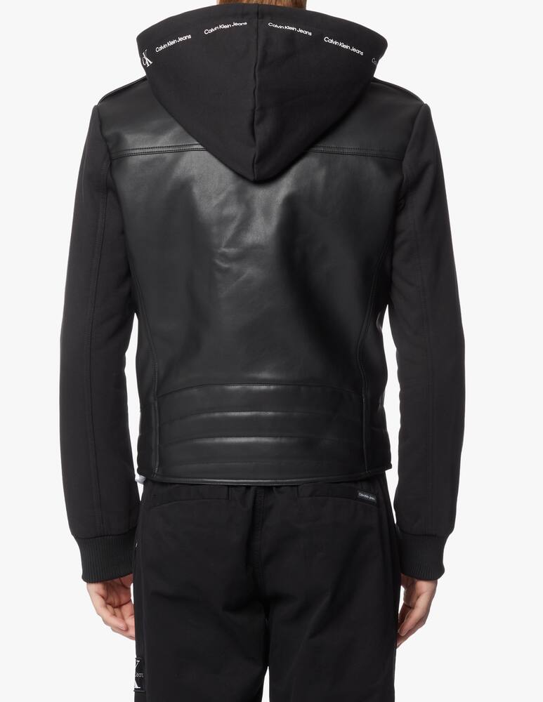 rinascente Calvin Klein Jeans Chiodo cappuccio in felpa - nero