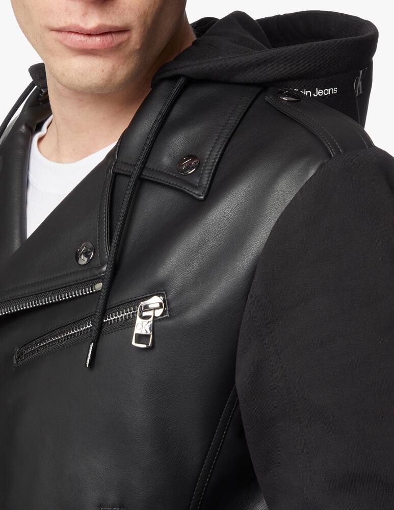 rinascente Calvin Klein Jeans Chiodo cappuccio in felpa - nero