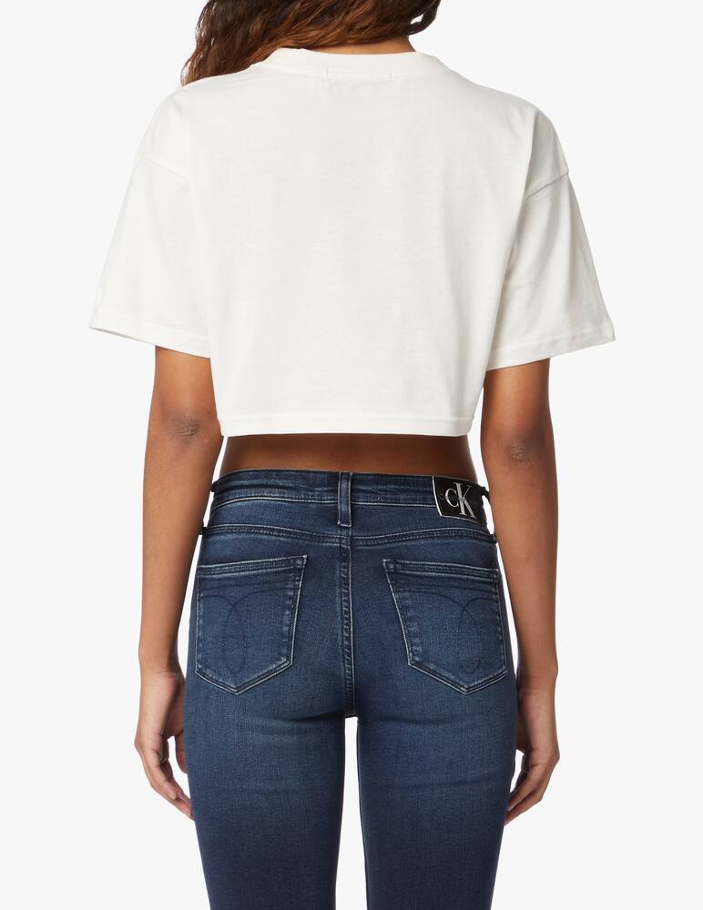 rinascente Calvin Klein Jeans T-shirt crewneck two tone monogram - white