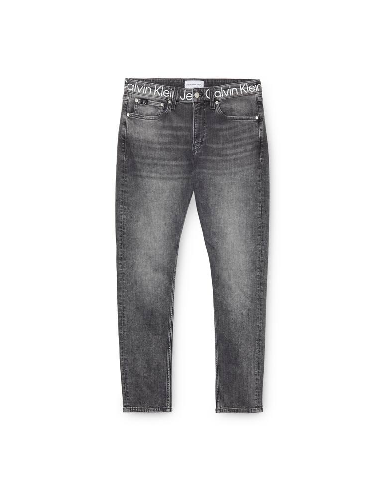 Calvin Klein Jeans Jeans slim tapered logo belt - grigio - immagine 5 Calvin Klein Jeans Jeans slim tapered logo belt - grigio - immagine 5