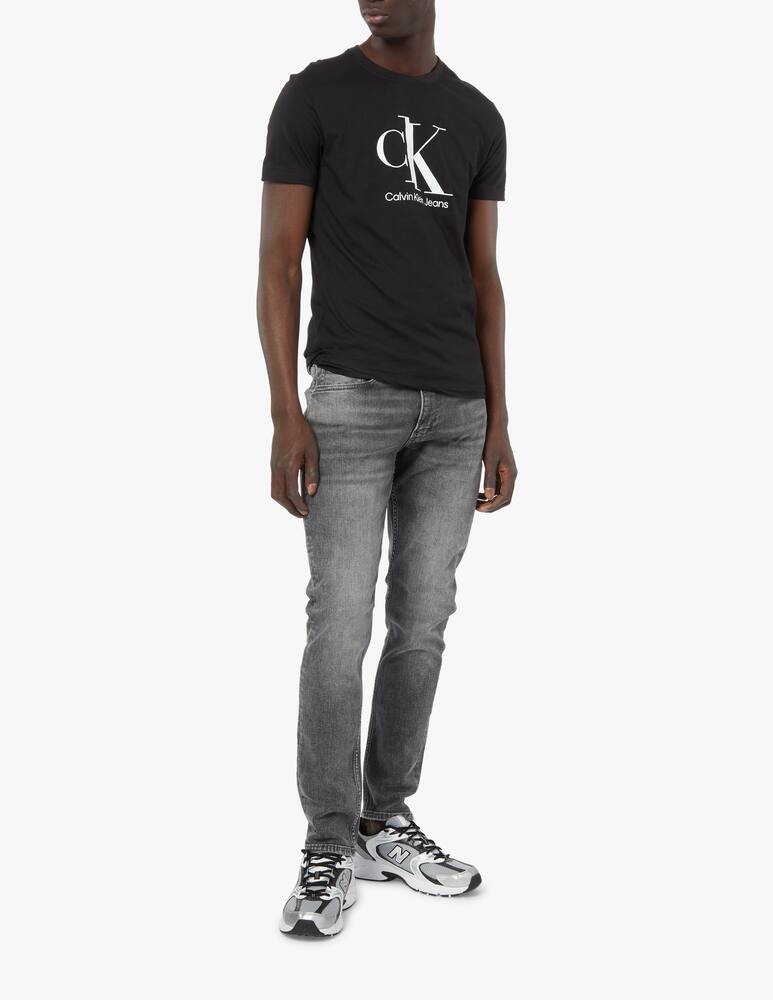 Calvin Klein Jeans Jeans slim tapered logo belt - grigio - immagine 1 Calvin Klein Jeans Jeans slim tapered logo belt - grigio - immagine 1